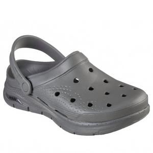 NEW SKECHERS men's valiant clog - medium in charcoal